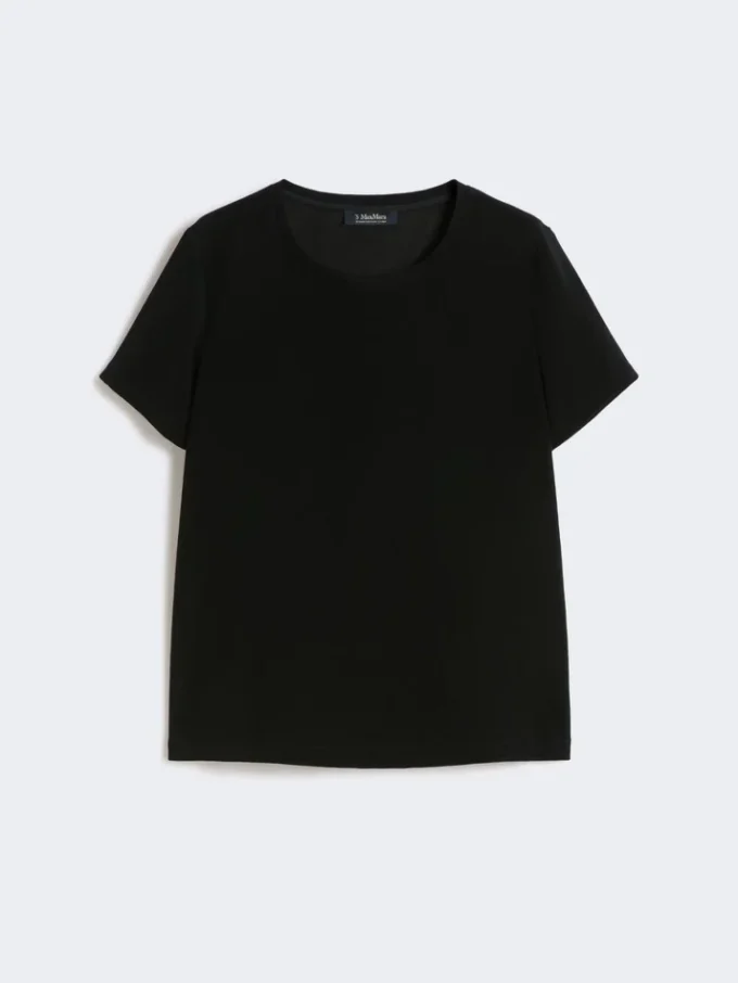 T-shirt en satin, noir T-shirt en satin, noir