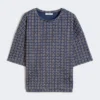 T-shirt imprimé en jersey, bleu marine