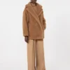 Teddy Bear Icon Coat, couleur camel