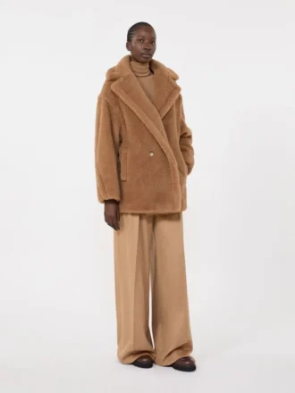 Teddy Bear Icon Coat, couleur camel