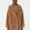 Teddy Bear Icon Coat, couleur camel