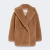 Teddy Bear Icon Coat, couleur camel