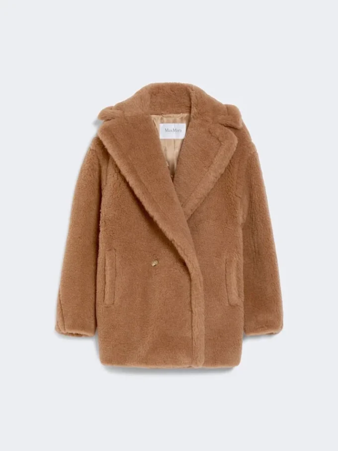 Teddy Bear Icon Coat, couleur camel