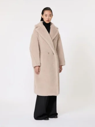 Teddy Bear Icon Coat en alpaga et laine, beige