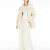 Teddy Bear Icon Coat en alpaga et laine, blanc