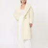 Teddy Bear Icon Coat en alpaga et laine, blanc