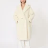 Teddy Bear Icon Coat en alpaga et laine, blanc