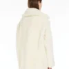 Teddy Bear Icon Coat en alpaga et laine, blanc