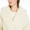 Teddy Bear Icon Coat en alpaga et laine, blanc