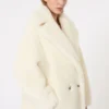 Teddy Bear Icon Coat en alpaga et laine, blanc