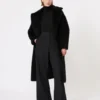 Teddy Bear Icon Coat en alpaga et laine, noir