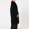 Teddy Bear Icon Coat en alpaga et laine, noir