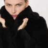 Teddy Bear Icon Coat en alpaga et laine, noir