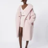 Short en toile de laine, mohair et soie, beige-rose