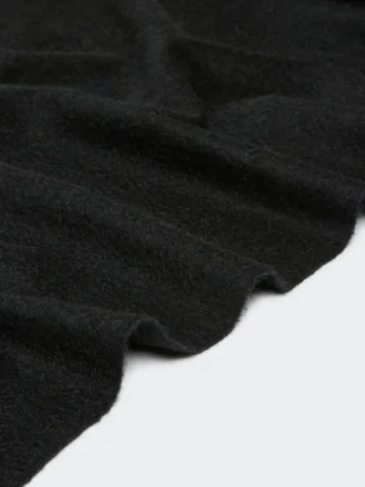 Étole camel avec logo, noire