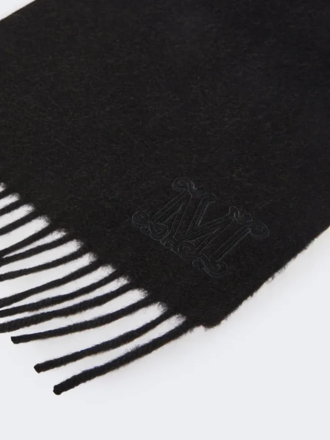 Étole camel brodée d’un monogramme, noir Étole camel brodée d’un monogramme, noir