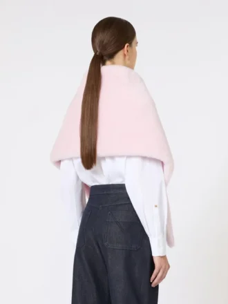 Étole en alpaga et laine, beige-rose