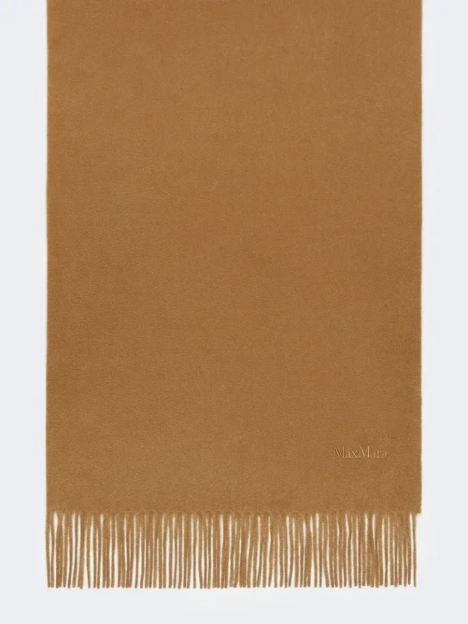Étole en cachemire avec logo, beige Étole en cachemire avec logo, beige