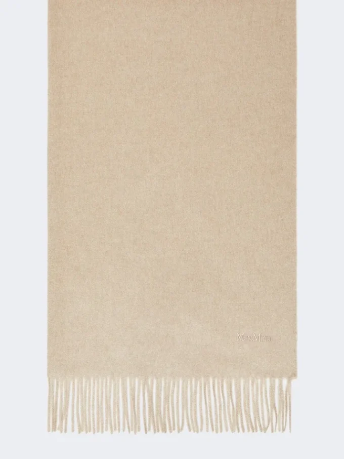 Étole en cachemire avec logo, beige Étole en cachemire avec logo, beige