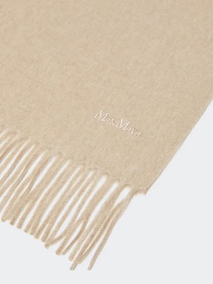 Étole en cachemire avec logo, beige Étole en cachemire avec logo, beige