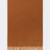 Étole en cachemire avec logo, couleur tabac Étole en cachemire avec logo, couleur tabac