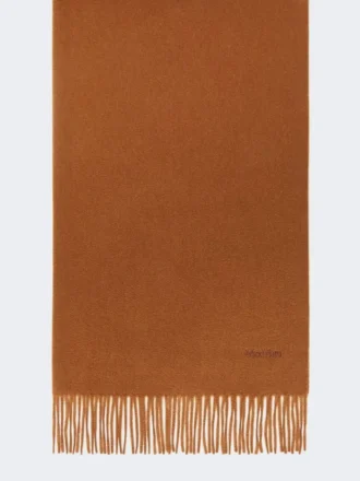 Étole en cachemire avec logo, couleur tabac