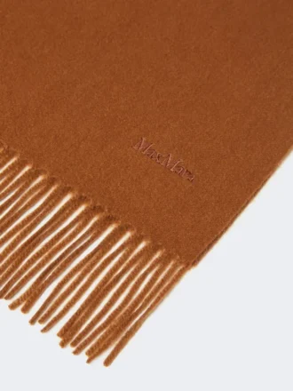 Étole en cachemire avec logo, couleur tabac