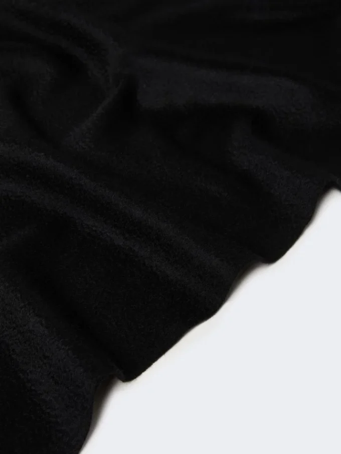 Étole en cachemire avec logo, noire Étole en cachemire avec logo, noire