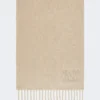 Étole en cachemire brodée d’un monogramme, beige Étole en cachemire brodée d’un monogramme, beige