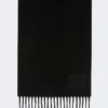 Étole en cachemire brodée d’un monogramme, noire Étole en cachemire brodée d’un monogramme, noire