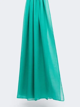 Étole en georgette de soie, verte