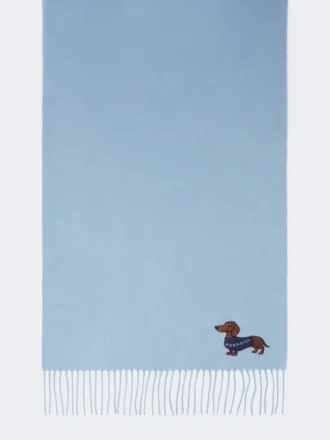 Étole en laine et cachemire, bleu clair