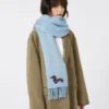 Étole en laine et cachemire, bleu clair Étole en laine et cachemire, bleu clair