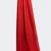 Étole en laine et fil de soie jacquard, rouge Étole en laine et fil de soie jacquard, rouge