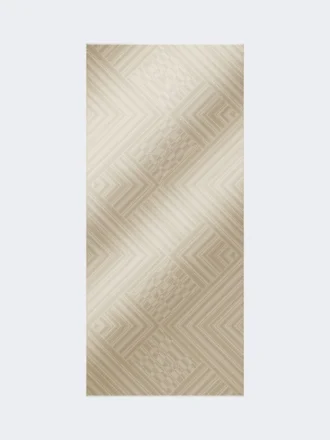 Étole en laine et soie jacquard, couleur tourterelle