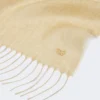 Étole en lin à franges, beige Étole en lin à franges, beige