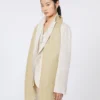 Étole en lin à franges, beige Étole en lin à franges, beige