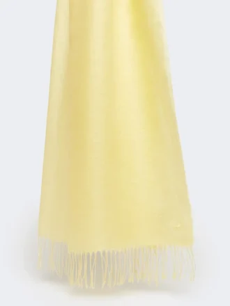 Étole en lin à franges, jaune