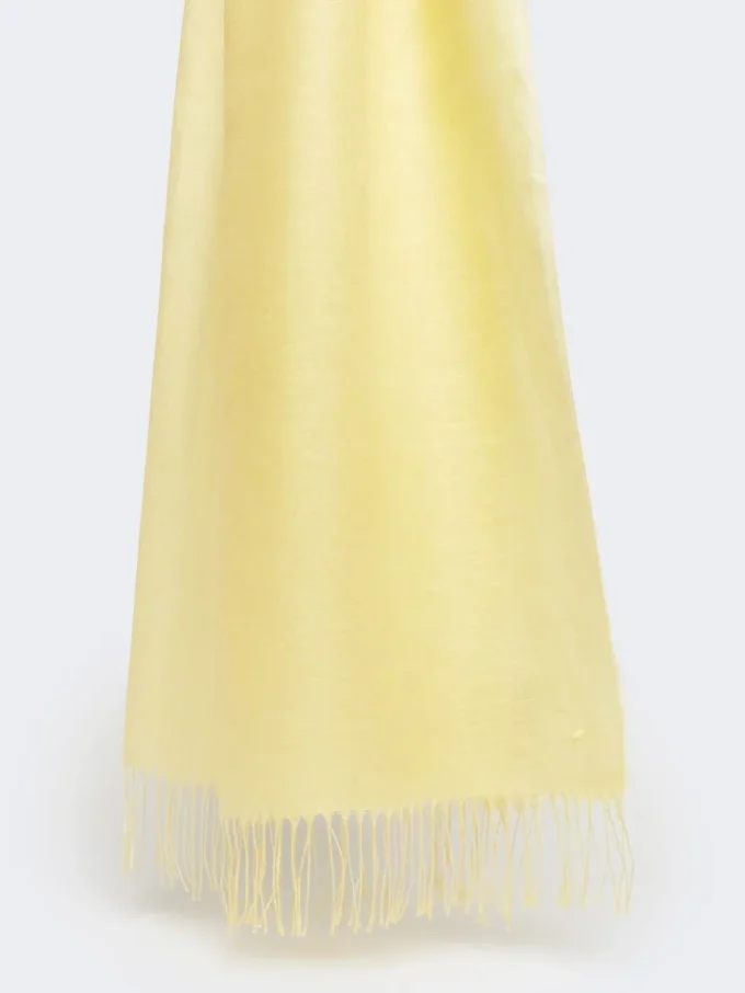 Étole en lin à franges, jaune Étole en lin à franges, jaune