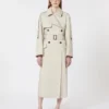 Trench-coat ample en sergé déperlant, couleur naturelle Trench-coat ample en sergé déperlant, couleur naturelle