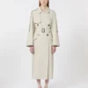 Trench-coat ample en sergé déperlant, couleur naturelle Trench-coat ample en sergé déperlant, couleur naturelle