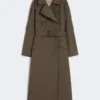 Trench-coat ample en sergé déperlant, vert Trench-coat ample en sergé déperlant, vert