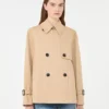 Trench-coat court en gabardine déperlante, beige Trench-coat court en gabardine déperlante, beige