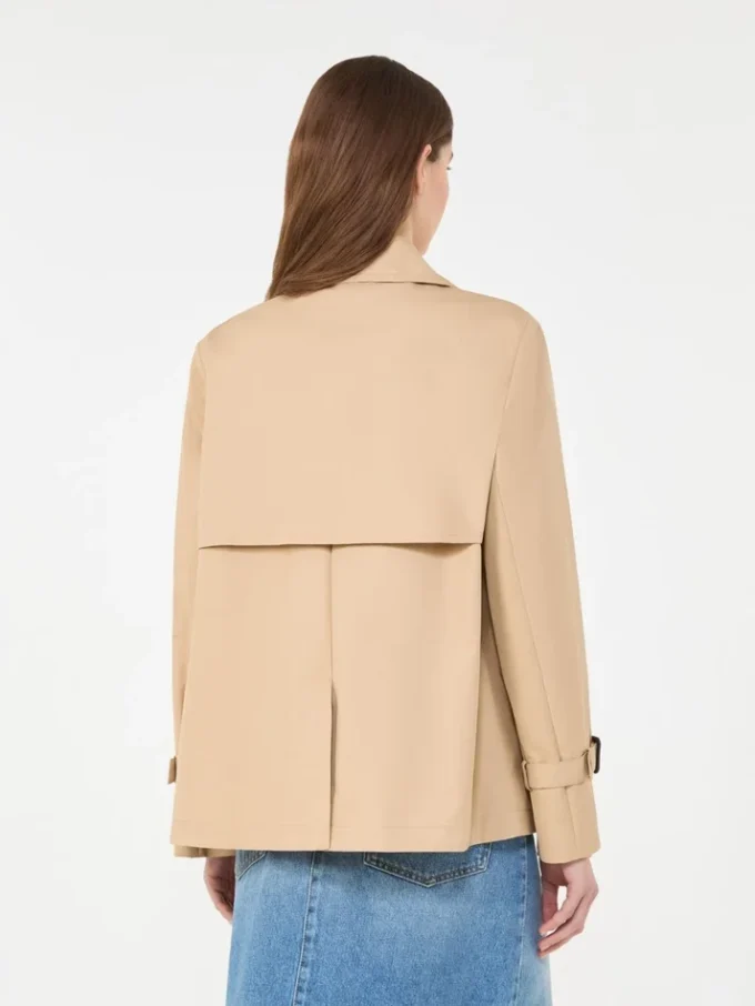 Trench-coat court en gabardine déperlante, beige Trench-coat court en gabardine déperlante, beige