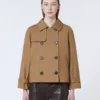 Trench-coat court en sergé déperlant, marron Trench-coat court en sergé déperlant, marron