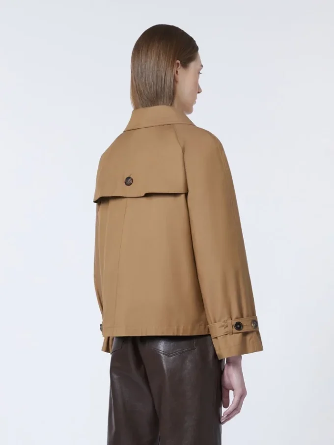 Trench-coat court en sergé déperlant, marron Trench-coat court en sergé déperlant, marron