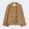 Trench-coat court en sergé déperlant, marron Trench-coat court en sergé déperlant, marron