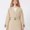 Trench-coat court en toile déperlante, beige Trench-coat court en toile déperlante, beige