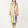 Trench-coat en coton déperlant avec imprimé arc-en-ciel, multicolore Trench-coat en coton déperlant avec imprimé arc-en-ciel, multicolore