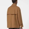 Trench-coat en coton déperlant à double boutonnage, couleur tabac Trench-coat en coton déperlant à double boutonnage, couleur tabac